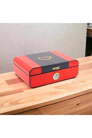Racing Edition Kardon Dizayn Humidor Puro Kutusu Kırmızı 40's