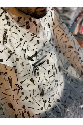 Large Fashion Tek Kullanımlık Berber Kuaför Önlüğü 100'lü