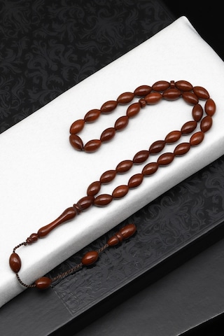 İznik Kuka Ağacı Tesbih 6 X 10 Mm Arpa Kesim - T-1550