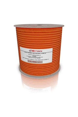 305 Metre Cat6 23awg Cat6 Kablo Outdoor Turuncu Dış Mekan Cat6 Utp Kablo Zırhlı Cat6 Kablosu
