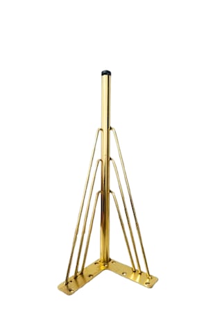 4'lü Metal Mobilya Ayağı Gold 32 Cm Sehpa Puf Koltuk Ayağı Vidalı Hairpin Ayak Altın