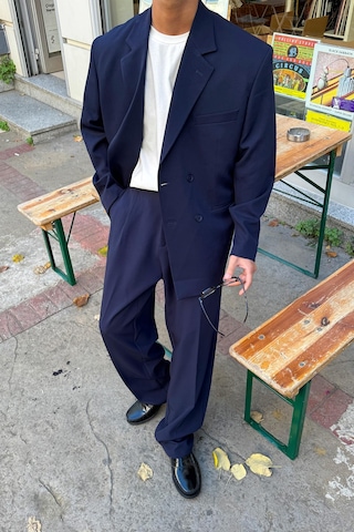 Flaw Oversize Takım Elbise Lacivert-28405 Lacivert