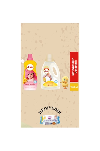 Konsantre Yumuşatıcı Bahar Ninnisi 1200 Ml Doğal Sabun Bazlı Sıvı Çamaşır Deterjanı 1500 Ml