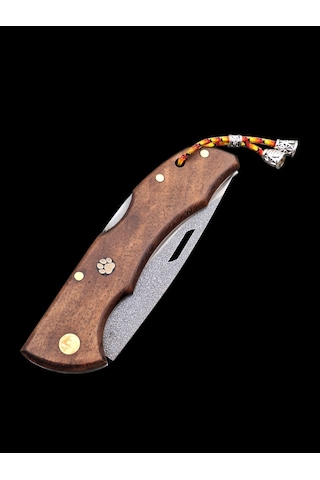 N690 Böhler Çelik Çakı Profesyonel El Yapımı Çakılar Açık Kahverengi