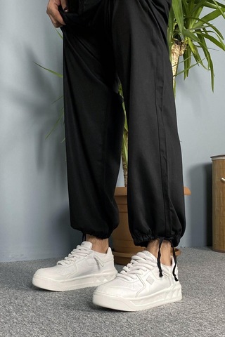 Beli Ve Paçası Bağcıklı Baggy Pantolon 001