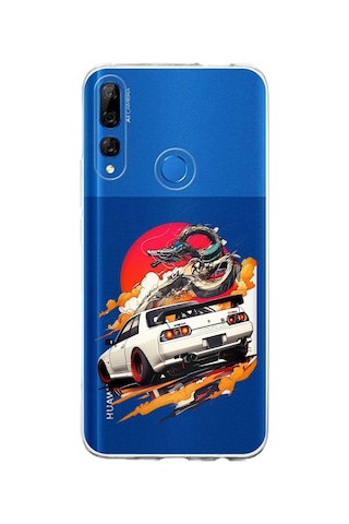 Honor 9x Uyumlu Gtr Güneş Ejderha Tasarımlı Baskılı Silikon Kılıf