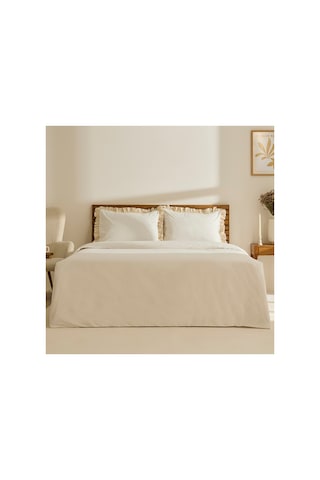 Kaşmir Home Lisa %100 Pamuk Tek Kişilik Nevresim Takımı Offwhite