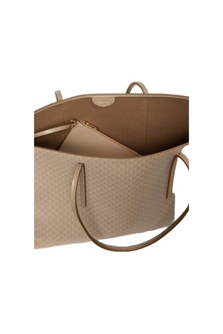Calvin Klein Lv04f3266g Emblem Aop Kadın Omuz Çanta Bej