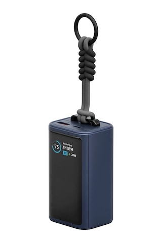 Energea Compac Arc 45 Dijital Göstergeli 10.000 Mah Dahili Type-c Kablolu 45w Şarj Çıkışlı Pd Hızlı Şarj Powerbank - Mavi Mavi