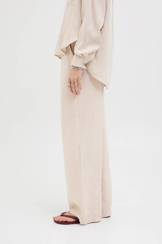 Jjxx Kadın Jxfıe Rahat Kalıp Beli Lastikli Ve İp Detaylı Pantolon 12270928 Bej Bej