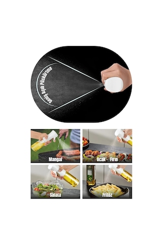 Airfryer Sprey Yağdanlık Cam Şişe Şeffaf