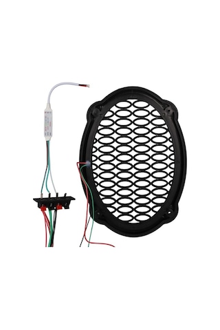 Poke Pk-5653 4 Adet Oval Oto Hoparlör Kapağı Kumandalı Pixel Ledli Rgb Animasyonlu Kapak