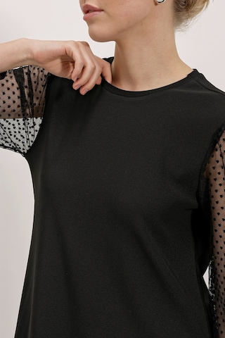 Bigdart 2467 Tül Kollu Mini Elbise - Siyah 2467bgd19-001-14368 001