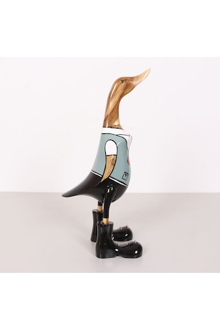 Öğrenci Ördek El Oyması Teak Gövde 41x17x13 Cm