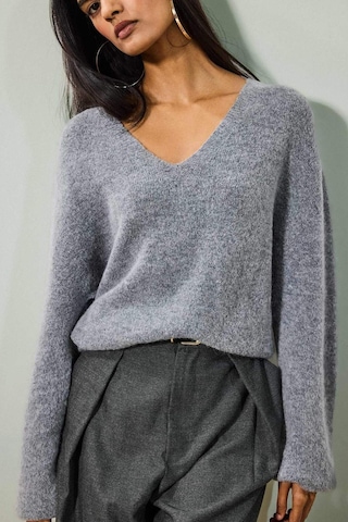 Defacto Regular Fit V Yaka Alpaka Yünü Triko Kazak G6951ax26spgr156 Gri-gr156