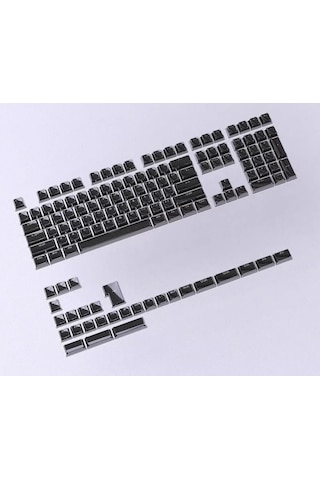 Mekanik Klavye Crystal Jelly Keycap -136 Tuşlu Yarı Saydam Rgb Tuş Takımı Black