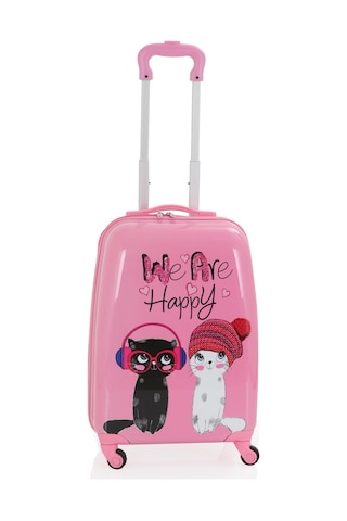 Mçs V307 Abs Çocuk Valiz-pembe - Happy Baskı