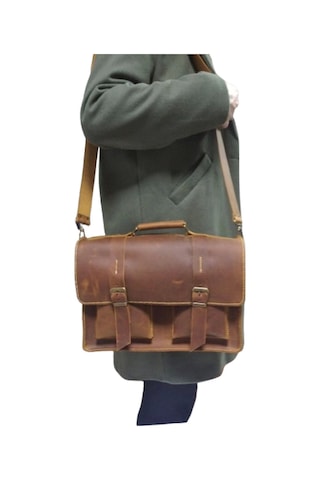 Nyc Giyim Tekstil Hakiki Dana Derisi El Dikişli Deri Evrak Çantası, Omuz Askılı, Çok Gözlü, 35x26x9 Cm, Laptop Ve Tablet İçin İdeal,siyah,kahve,taba Carzy Renk Seçenekleriyle