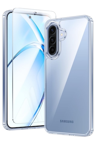 Samsung Galaxy Uyumlu A36 5g Şeffaf Silikon Kılıf + Cam Ekran Koruyucu