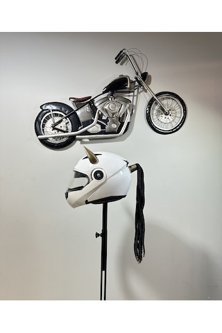 Motor & Motosiklet 3d Baskı Gold Şeytan Boynuzlu Saç Örgülü Kask Dış Aksesuar Diğer