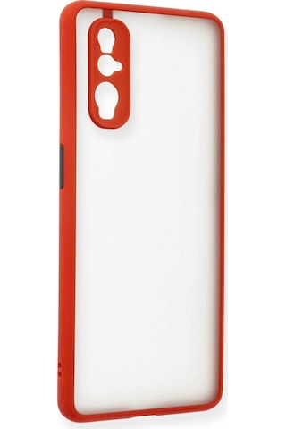 Newface - 558 - Oppo Find X2 Kılıf Montreal Silikon Kapak - Csmo-tex - - Kırmızı