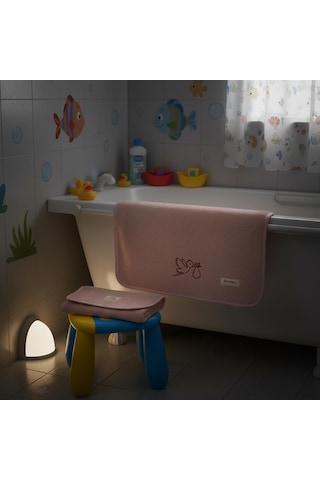Bambu Antibakteriyel Çocuk Nakışlı 30x50 50x100 Havlu Seti Pembe