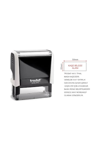 Trodat 4913 - Firma-şirket Kaşesi Siyah N11.12164