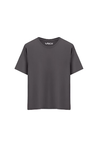 Rich Erkek 3 Lü Paket %100 Pamuk Oversize Tişört Basic Bisiklet Yaka Kısa Kollu T-shirt Gri