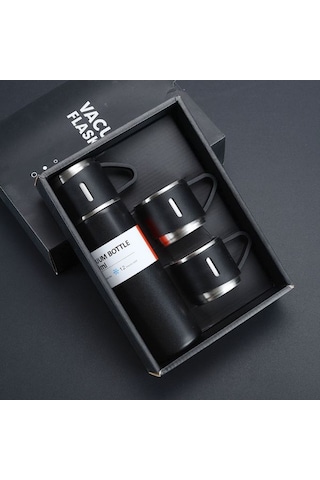 Paslanmaz Çelik Bardaklı Termos Seti 500 Ml Renkli