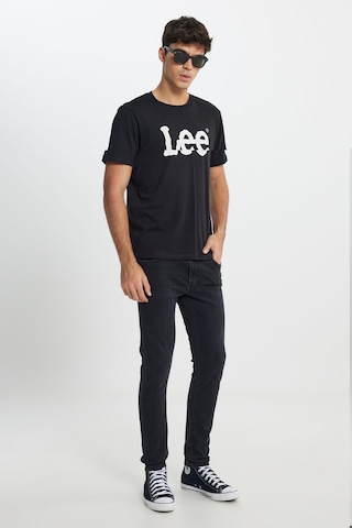 Lee Regular Fit Grafik Baskılı Erkek T-shirt Siyah