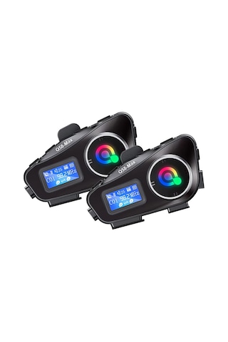 Q58-Max Radyolu Telsiz Özellikli 2 Kişi Bağlantılı Bluetooth Kask Kulaklık 2 Adet