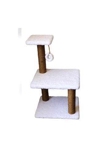 Petitopya İki Katlı Geniş Taban Lüx Kedi Tırmalama Tahtası 67 CM