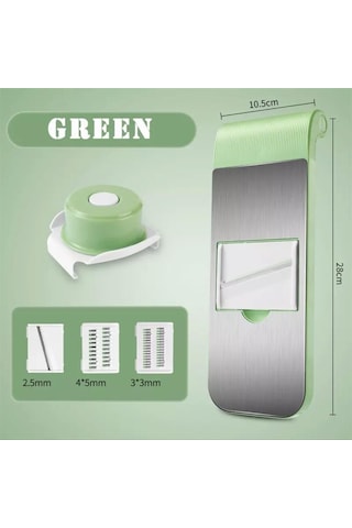 Yeşil Sebze Kesici Çok Fonksiyonlu Dilimleme Patates Parçalayıcı Artefakt Ev Mutfak Patates Dilimleme Rende Parçalayıcı Yeşil