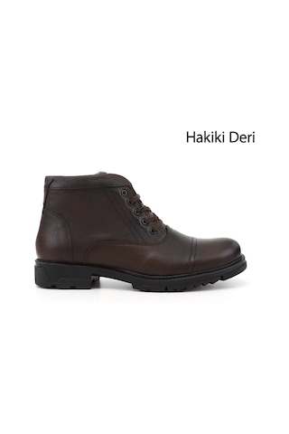 Gönderir Erkek Kahverengi Fermuarlı Hakiki Deri Klasik Bot Dkmb86842893