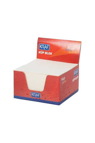 Kraf Küp Blok Not Kağıdı Ivory 8X8 Cm 115G Göz Yormayan