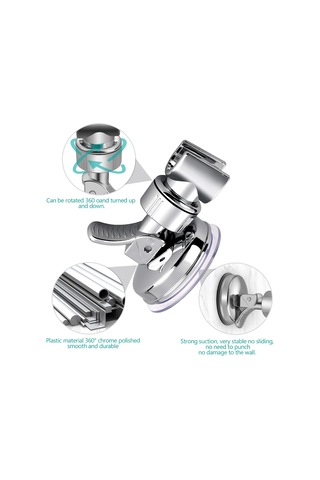 2'li Paket Duş Başlığı Tutucu Ayarlanabilir Çıkarılabilir Duş Duvar Tutucu Braketi Vantuzlu Duş Başlığı Braketi Ev Otel Banyo İçin Delme Gerektirmez Diğer