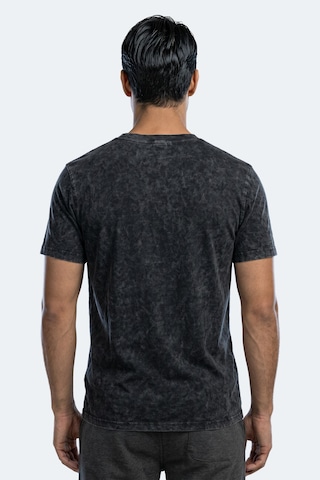 Slazenger Zaır Erkek Baskılı Siyah Tişört