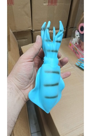 Plastik Oyuncak Büyük Boy Turkuaz Kalamar Squid 20 Cm