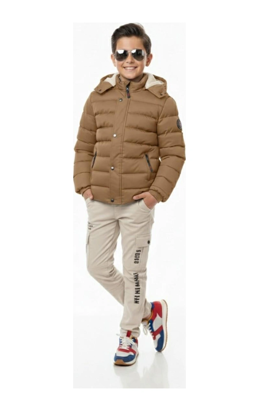 Baglan Erkek Çocuk Kapüşonlu Mont Bgl-st04885 CAMEL