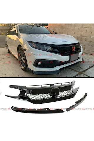Honda Civic Fc5 Typer Ön Panjur Ve Far Kaşları Makyajlı 2020-2021