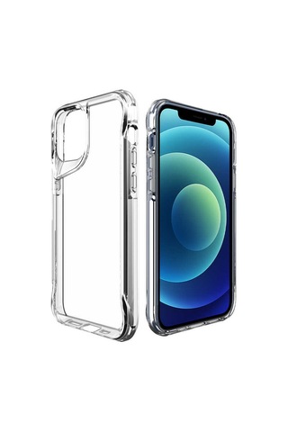 Apple Uyumlu iPhone 12 Kılıf Case, Transparent Smooth Hard Protective Cover