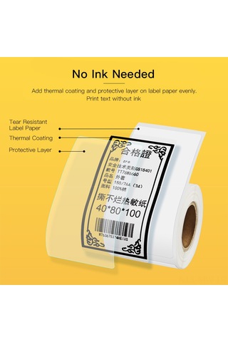 Moveevo Beyaz Çift Satırlı Termal Etiket Kağıdı 30x15mm - 460 Adet, Suya Dayanıklı, Serbest Boyalı, Otomatik Yapışkan - Ev, Ofis, Mağaza Kullanıma Uygun 1 Rulo