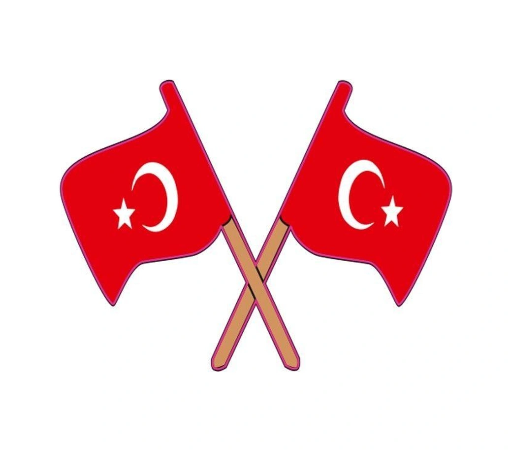 Kabartmalı Bayrak Motor Ve Oto Sticker 7,5x10 Cm Ölçüsünde