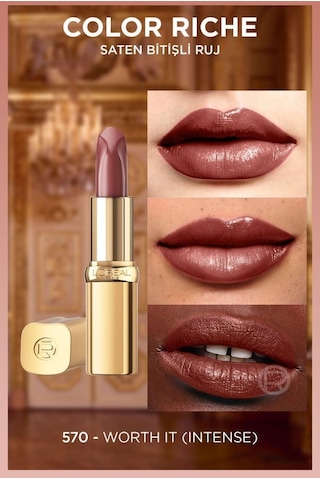 L'Oreal Paris Color Riche Saten Bitişli Ruj 570 Worth It Intense
