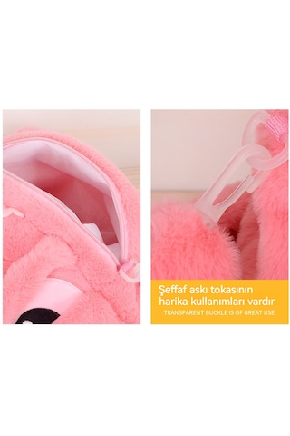 Çocuk Peluş Çapraz Çanta-mavi Mavi