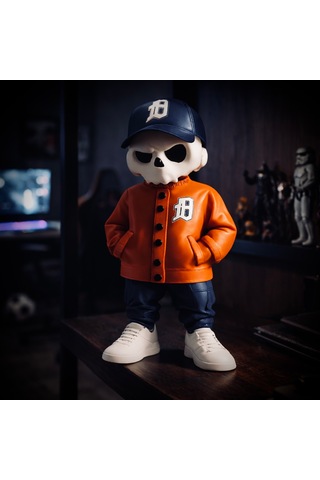 Kuru Kafa Old School Detroit Tigers Kombin Turuncu Özel Seri Koleksiyon Ürünü Oyuncak Figür