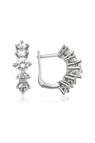 Gümüş 5 Taş Küpe N11.33129