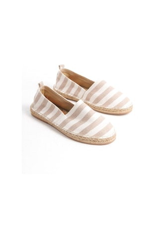 Mubiano Summer Erkek Jüt Taban Keten Beyaz/bej Espadril -mssr3535-bb Beyaz/bej