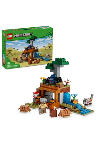 LEGO® Minecraft® Armadillo Maden Keşfi 21269 - 8 Yaş ve Üzeri Macera Oyunları Seven Çocuklar için Yaratıcı Oyuncak Yapım Seti (247 Parça)
