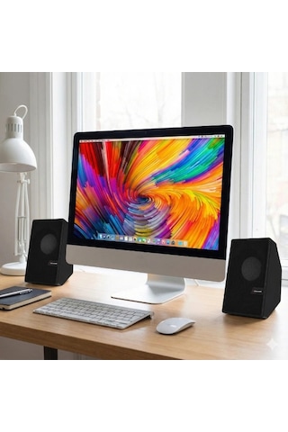 Siyah Usb 2.0 + 3.5mm Usb Hoparlör